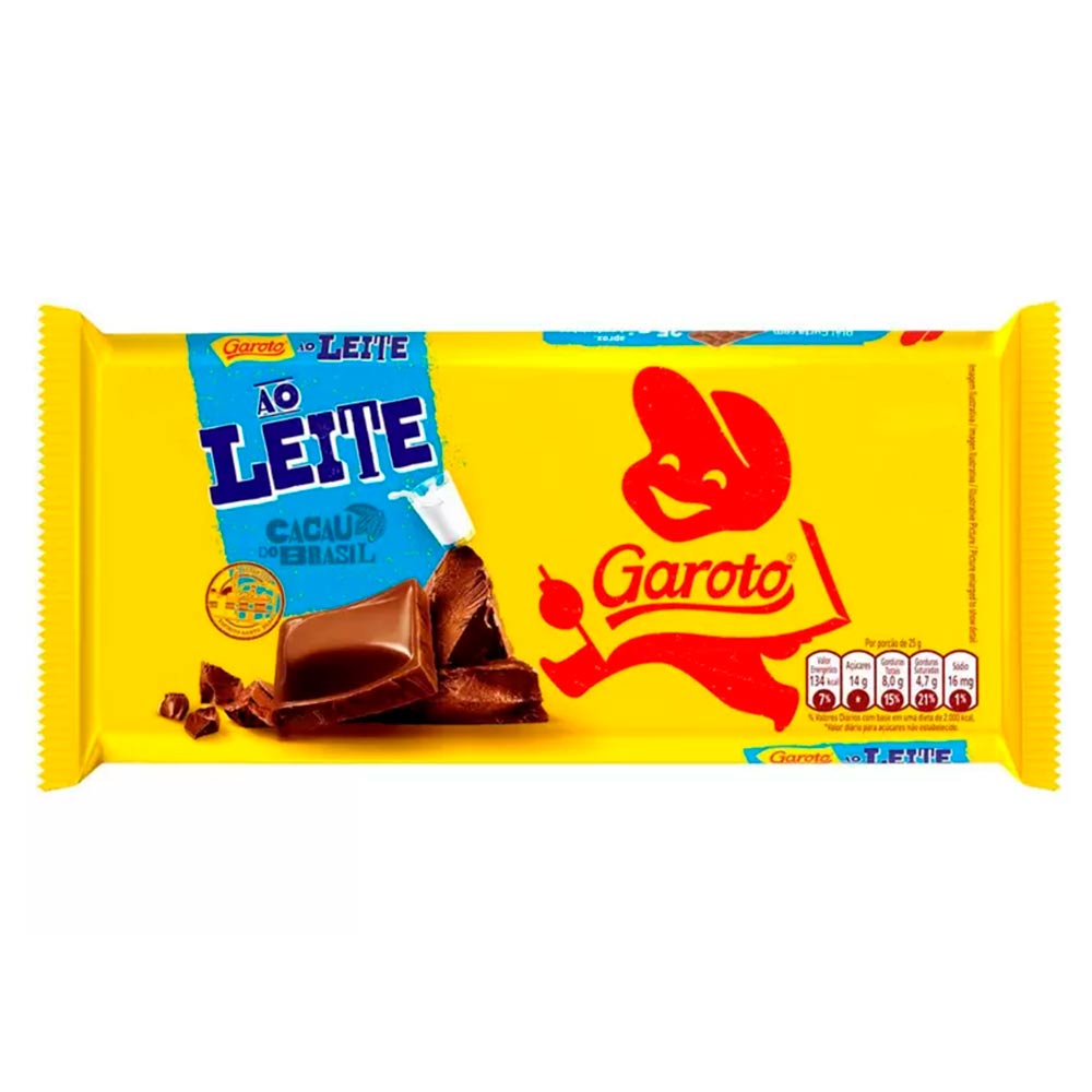 BARRA CHOCOLATE AO LEITE GAROTO