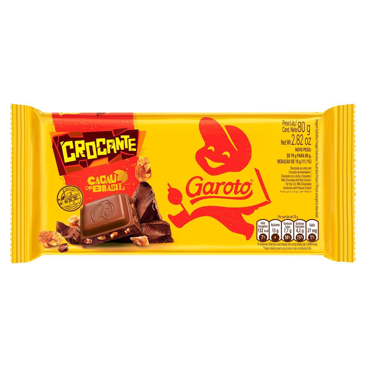 BARRA CHOCOLATE CROCANTE GAROTO