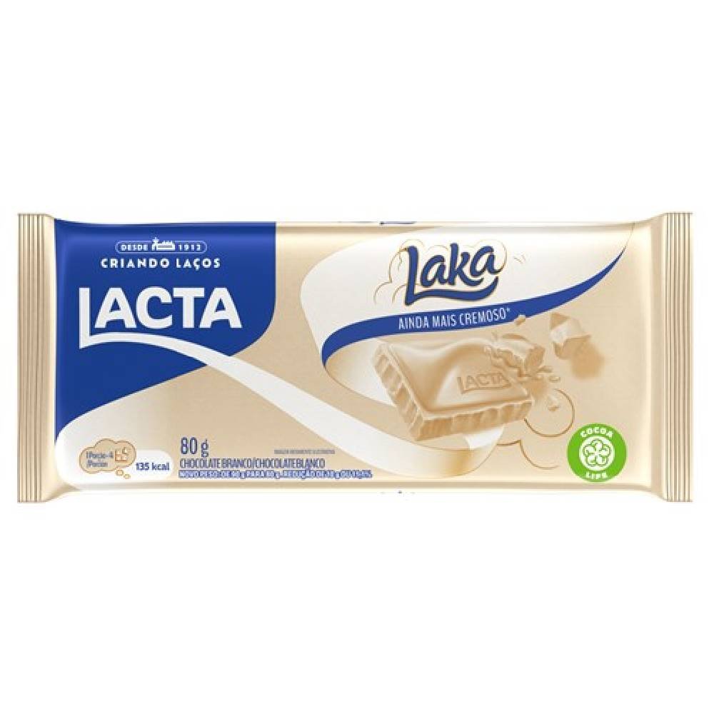 BARRA CHOCOLATE BRANCO LACTA
